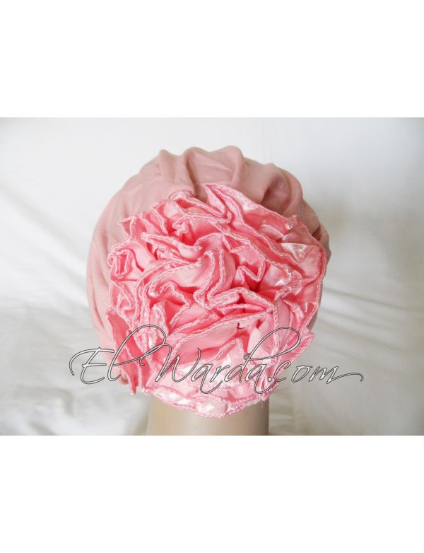 Bonnet à Fleur Rose Pale El Wardacom